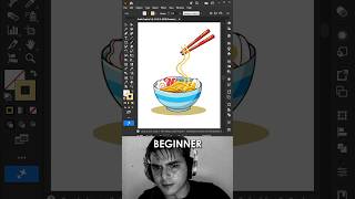 Beginner VS Pro Artist in Adobe Illustrator #adobeillustrator #shorts #anikgraphic