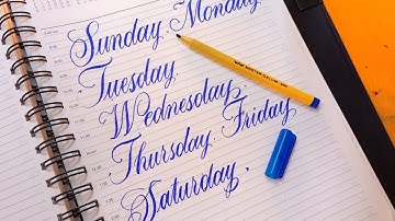 Learn days of the week with spelling | Days of the week writing