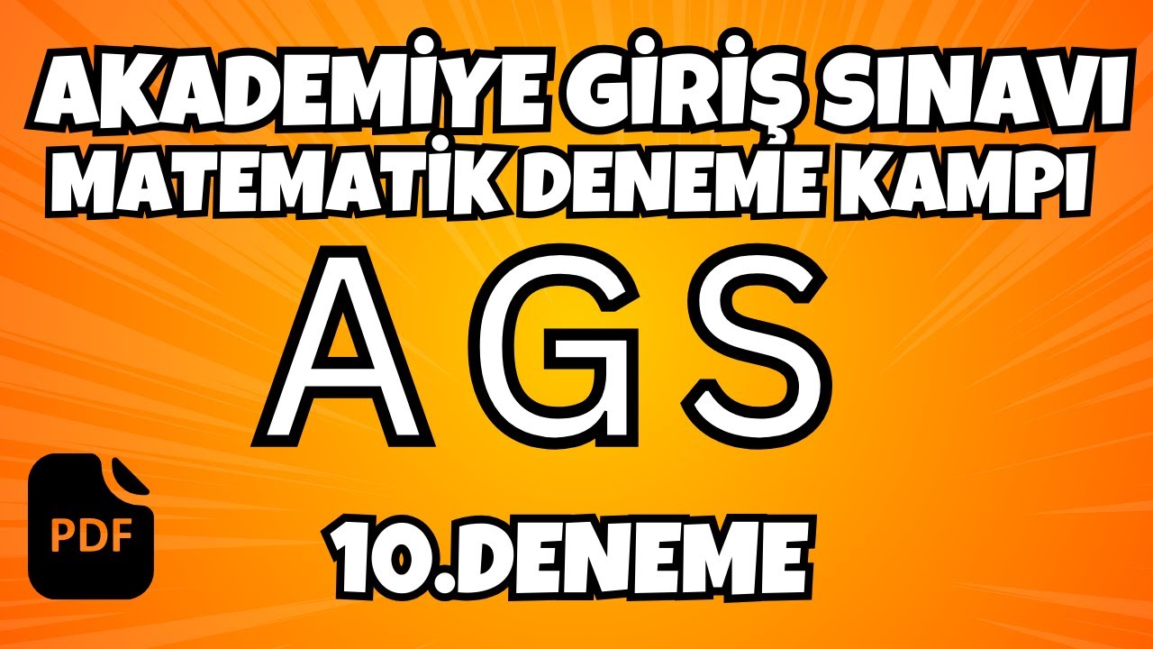 AGS MATEMATİK DENEME KAMPI | 10. DENEME #ags