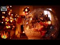 Christmas Snow Blizzard Fireplace Ambience with Howling Wind Sounds