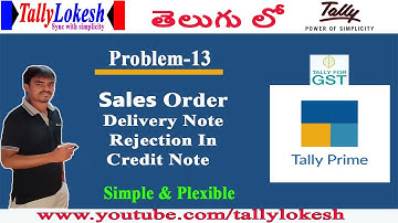 Sales Order Processing in Tally Prime Telugu - By Lokesh