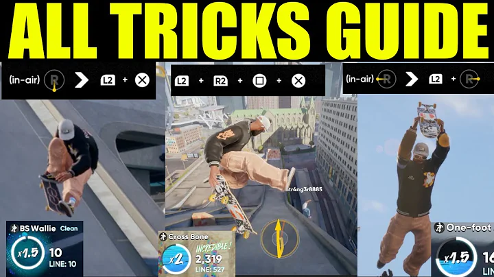 skate 4 - how to do every trick in the game guide | All Grabs, Grinds & Advanced Tricks (Showcase)