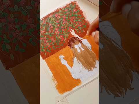 Paint a beautiful girl with me✨ || #art #youtubeindia #shorts #viral #trending #aestheic #painting