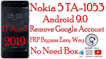Nokia 5 TA-1053 Android 9 Pie Remove Google Account  FRP Bypass Easy Way