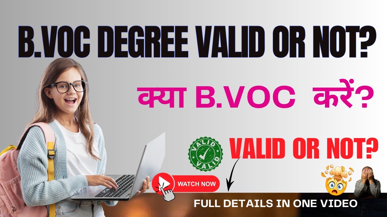 B Voc Degree Explained Validity, Scope, and Career Opportunities | B Voc Degree Valid or Not?