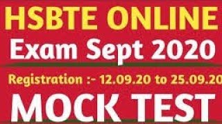 HSBTE MOCK test video 2020