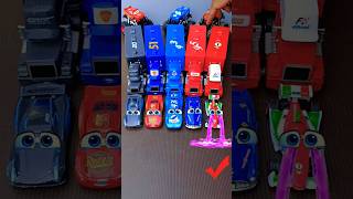 Lightning McQueen, Doc Hudson, King Dinoco, McQueen Truck, Disney Pixar Cars #toys #cars #mcqueen