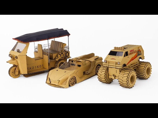 ダンボールでつくる３種の乗り物｜3 Amazing Rides from Cardboard class=