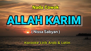 ALLAH KARIM (Nissa Sabyan) - Karaoke Lirik Berjalan - Kualitas Jernih