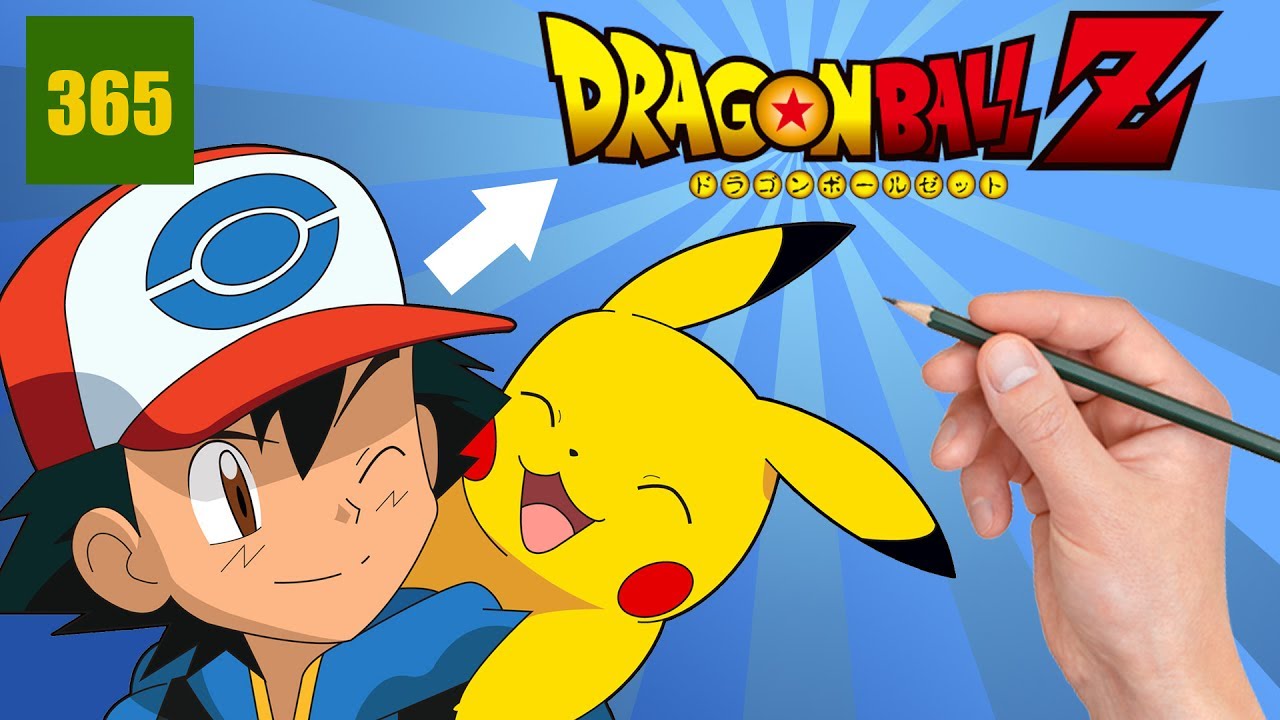 COMMENT DESSINER  PIKACHU  ET ASH STYLE DRAGON BALL 