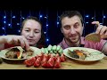 МУКБАНГ ЖАРЕНЫЕ СТЕЙКИ ИЗ КЕТЫ | MUKBANG FRIED CHUM SALMON STEAKS #friedfish #mukbang