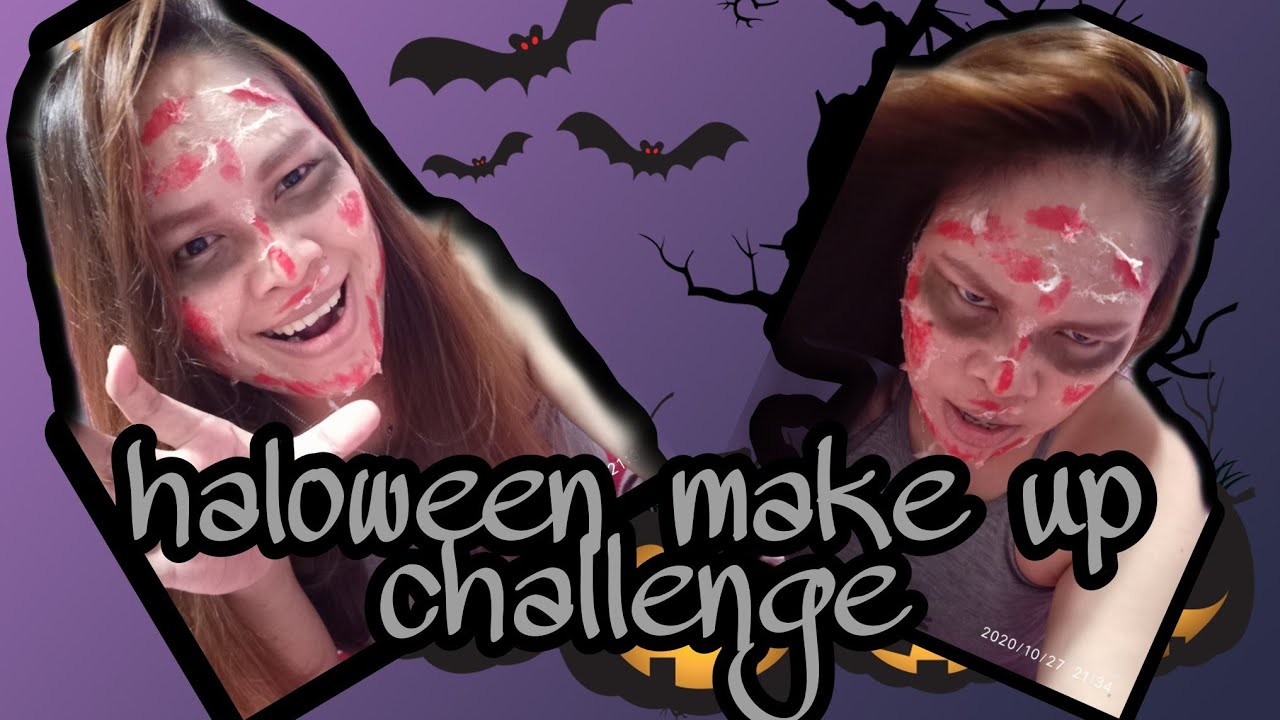 HALLOWEEN MAKE UP CHALLENGE CHALLENGE ACCEPTEDTHYCA VLOGS YouTube