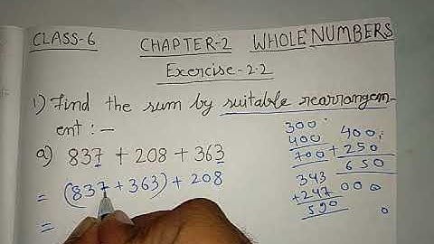 Ex. 2.2 Q.:- 1 Solve/ Chapter 2 WHOLE NUMBERS/ Class 6 Maths NCERT/ The Abhishek Sir