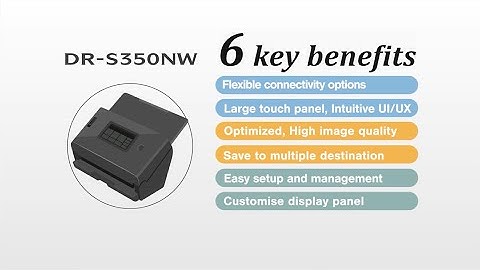 【imageFORMULA DR-S350NW】Features introduction video