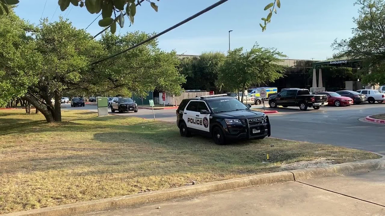 Cedar Park police vehicles at St. David's Round Rock Medical Center