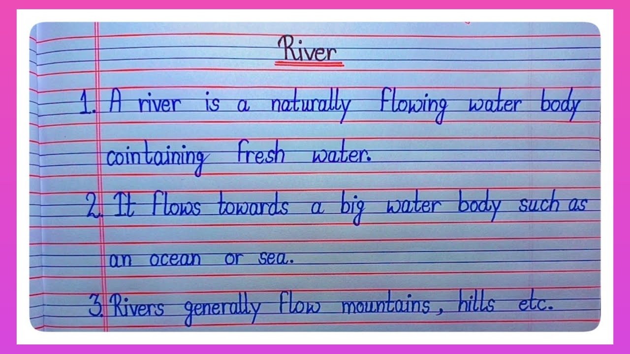 english short paragraph essay on river in english