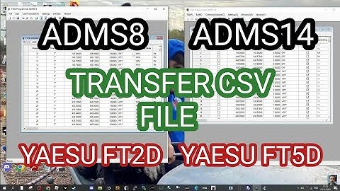 YAESU FT5D(ADMS14)  IMPORT CSV file YAESU FT2D (ADMS8)