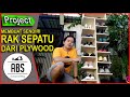 MEMBUAT RAK SEPATU DARI PLYWOOD LANGSUNG FINISHING CLEAR GLOSS