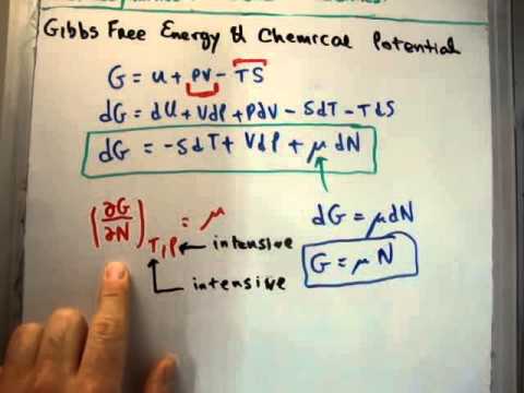 Thermodynamics 42 : Chemical Potential and Gibbs Free Energy - YouTube