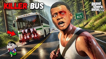 Franklin & Shinchan Found A Dangerous Cursed Killer Bus In GTA 5!
