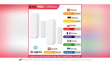 Tuya WiFi or Zigbee Window Door Sensor With Battery Smart Home Security Alarm System Voice