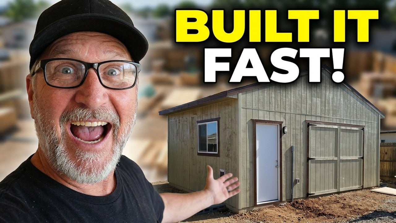 11 MINUTE WOODSHOP BUILD: Free Shop Plans, Full Build Time Lapse - YouTube