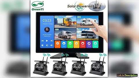 Wireless 101 Dual Antennas Car DVR Recorder Monitor 4 Channel Solar Energy Magnetic Camera For Camp