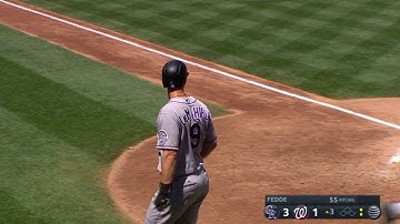 COL@WSH: LeMahieu comes home on a double play