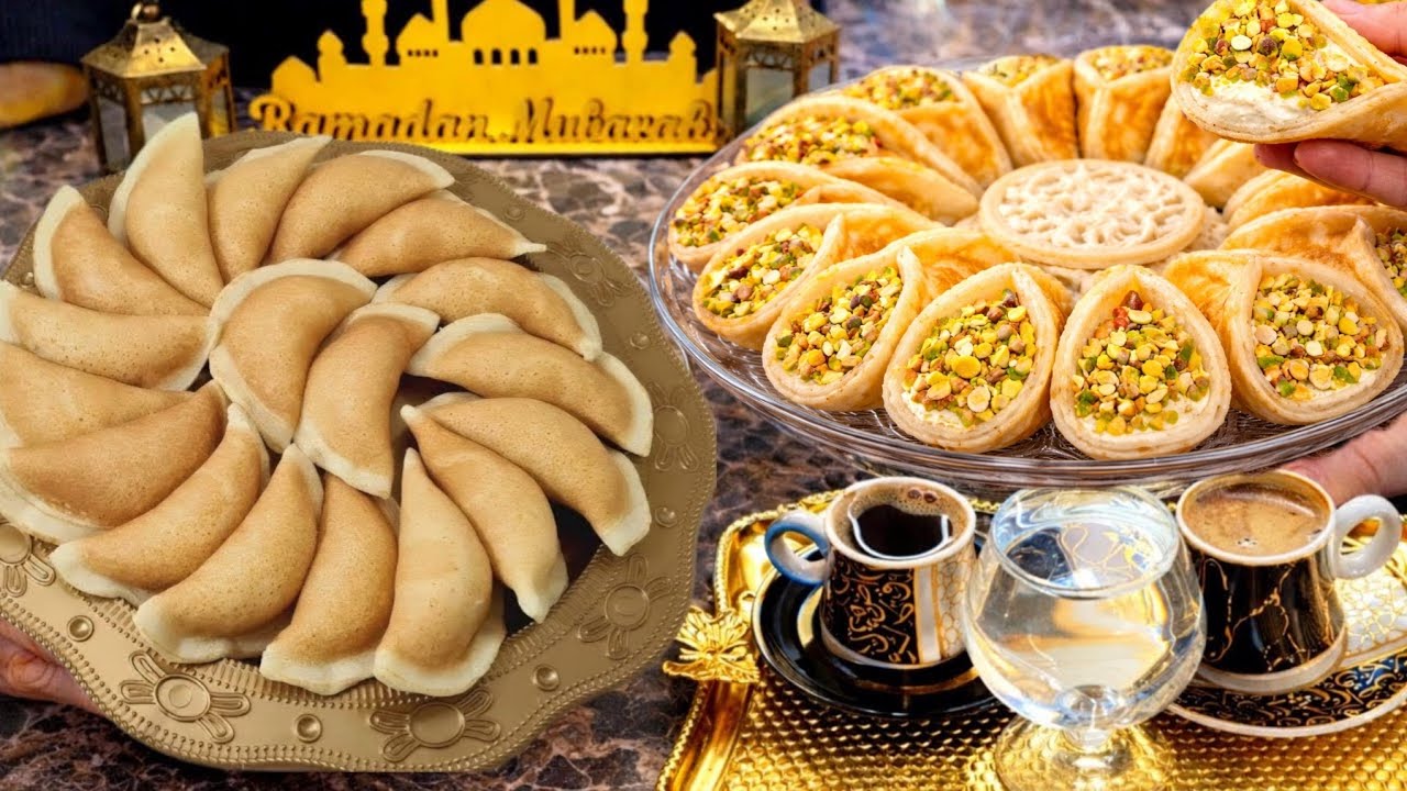 يوميات رمضانيه 🌙 سفرة إفطار سورية بسيطة….بس الطعم فخم🔥ختامها أطيب قطايف 😍