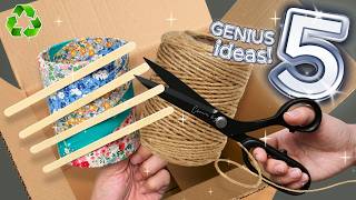Transform Cardboard & Fabric Scraps into Luxury Home Decor! 😱♻️ 5 GENIUS Recycling Ideas