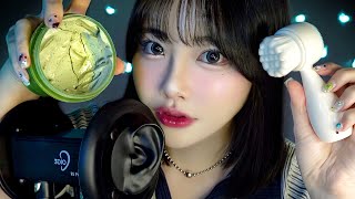 ASMR｜耳エステ＋癒しトリガーしながら囁き雑談👂🫧(2時間くらい)