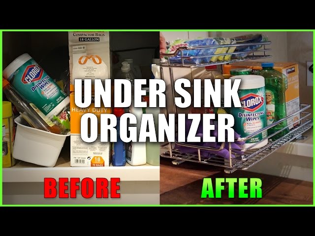 How To Install Under Cabinet Sink Organizer 