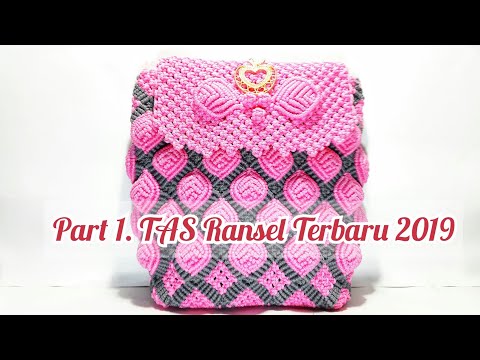 TUTORIAL TAS TALI KUR•DIY TAS TALI KUR•MACRAME BAG•MOTIF DAUN•TERBARU 2020•DIY MACRAME•DIY. 