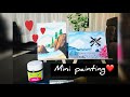 DIY mini painting| wooden tripod easel | water colours