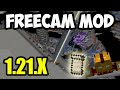 Minecraft FREECAM 1.21.4 Fabric - how to use (Spotlight) (Freecam Cheat Mod 1.21.4 FABRIC)