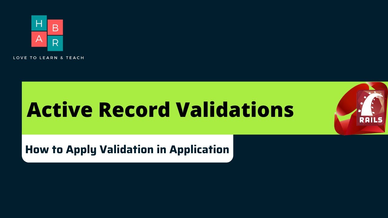 Ruby on Rails 4.0 How to Apply Validation in Application - YouTube
