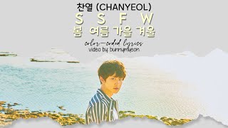 CHANYEOL (찬열) - '봄 여름 가을 겨울 (SSFW)' Lyrics (Color-Coded Han-Rom-Eng)