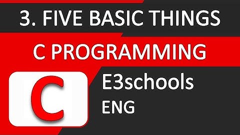 Tokens, Keywords, Data types, Variables, Constants | C Tutorial | E3Schools English