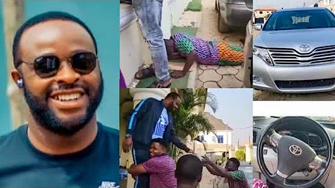 Yoruba Actor Femi Adebayo’s Staff Bows Down In Tears As He Receives A New Car As A Gift