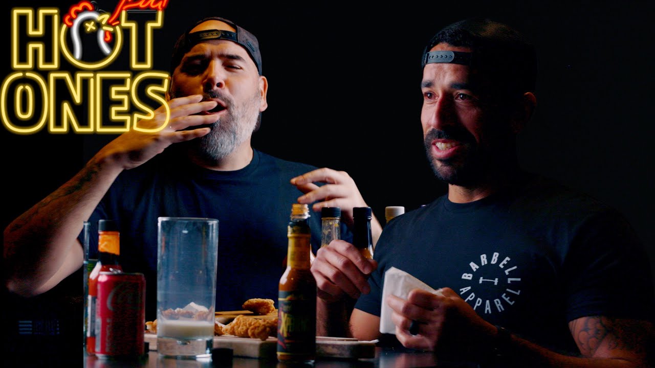 Green Beret Reacts to Man on Fire While Attempting Hot Ones Challenge