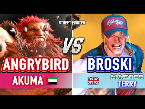 SF6 🔥 ANGRYBIRD (Akuma) vs BROSKI (Terry) 🔥 Street Fighter 6 High Level Gameplay