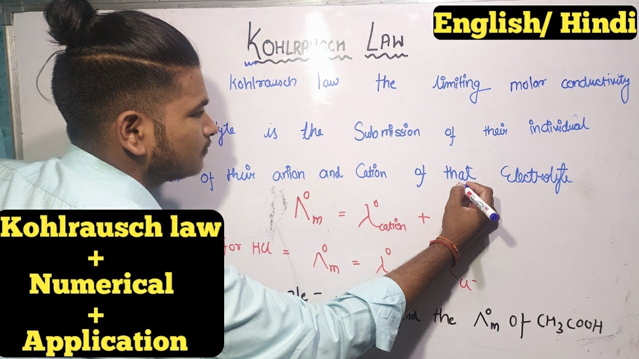 Kohlarausch law with their application Kohlrausch law Application