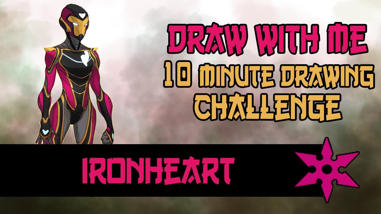 Draw with me. #ironheart 10 Minute Drawing Challenge #artchallenge # ...