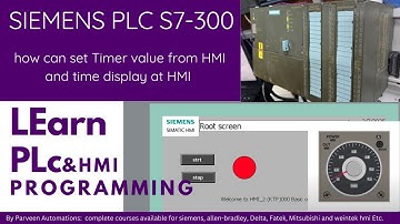 siemens plc  s7-300 how can set time value form HMI