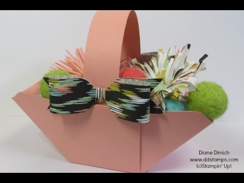 A Basket made with the Stampin' Up! Envelope Punch Board - YouTube