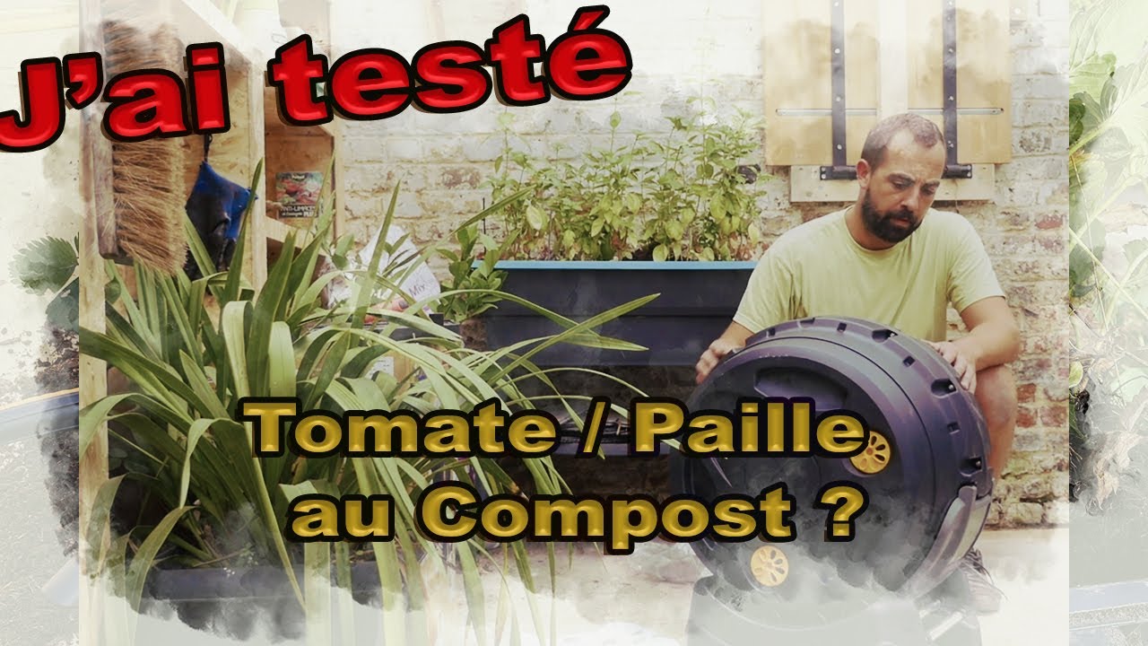 Tomate et Paille dans le compost rotatif? #j'ai teste pour vous l' easymix 2/1