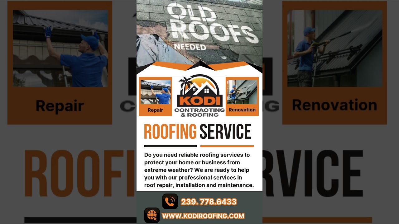 Roofing Services & FREE Roof Inspection Naples Fort Myers and Tampa bu Kodi Contracting and Roofing