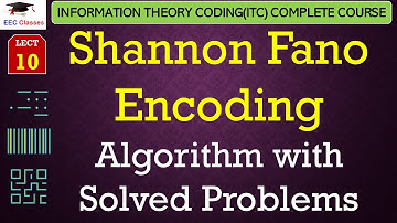 L10: Shannon Fano Encoding Algorithm with Solved Problems | Information Theory Coding(ITC) Lectures