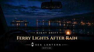 Night Drift : Ferry Lights After Rain | Rainy Harbor Guitar