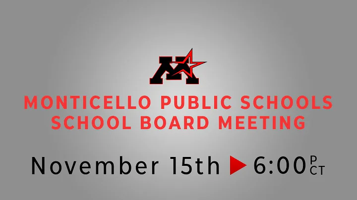 School Board Meeting - Monday, November 15th, 2021